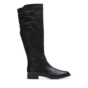 Botas Altas Clarks Hamble Up Mujer Negras | CLK389GDX