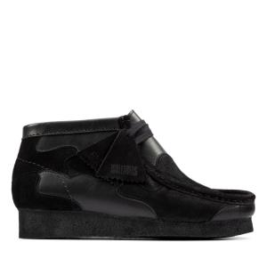 Botas Casuales Clarks Wallabee Patch Mujer Negras | CLK018YSV