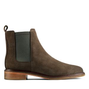 Botas Chelsea Clarks Clarkdale Arlo Mujer Verde Oliva Oscuro | CLK305GSV