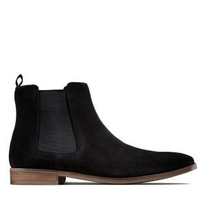 Botas Chelsea Clarks Stanford Top Hombre Negras | CLK459ZTS