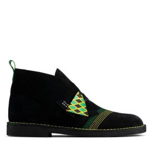 Botas De Desierto Clarks Desert Jamaica Hombre Negras Verde | CLK134FXP