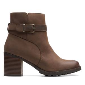 Botines Clarks Clarkwell Hall Mujer Marrones | CLK478LTO