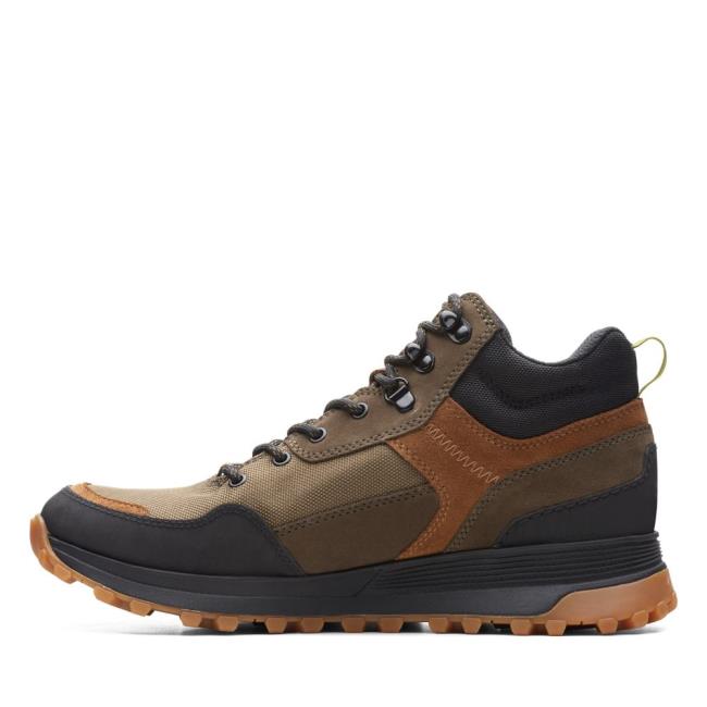 Botas Casuales Clarks ATL Trek Hi GORE-TEX Hombre Verde Oliva Oscuro | CLK814XOI