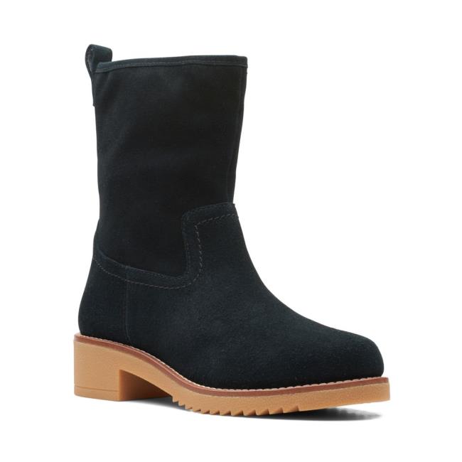 Botas Casuales Clarks Eden Mid Hi Mujer Negras | CLK356GMO