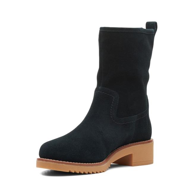 Botas Casuales Clarks Eden Mid Hi Mujer Negras | CLK356GMO