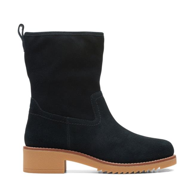 Botas Casuales Clarks Eden Mid Hi Mujer Negras | CLK356GMO