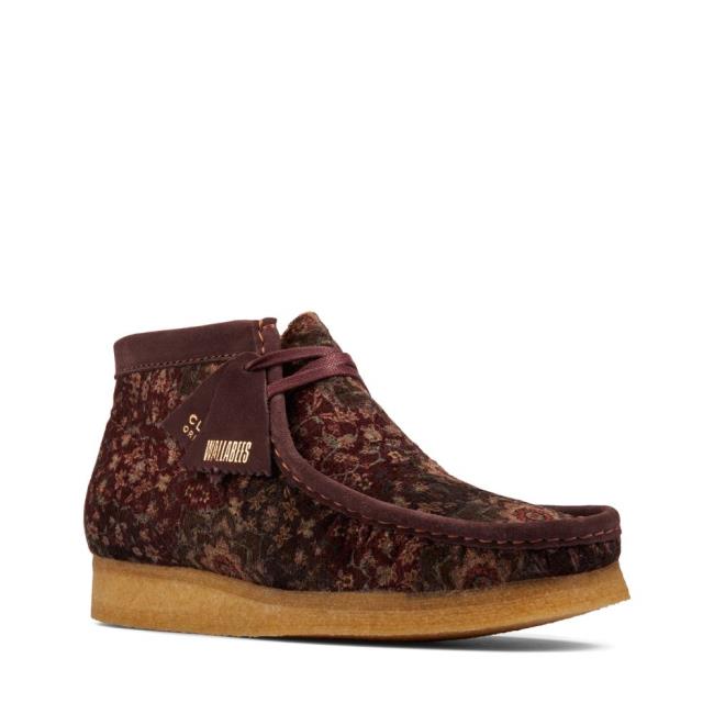 Botas Casuales Clarks Wallabee Boot Hombre Burdeos | CLK132VLI