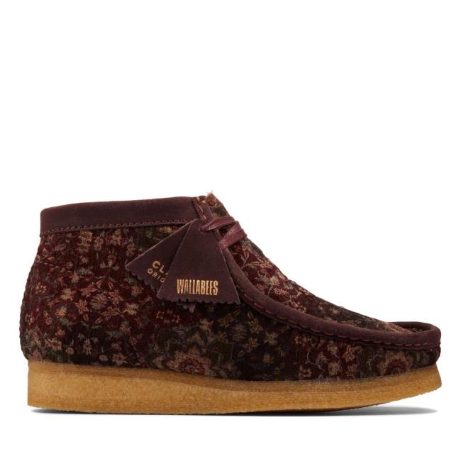 Botas Casuales Clarks Wallabee Boot Hombre Burdeos | CLK132VLI