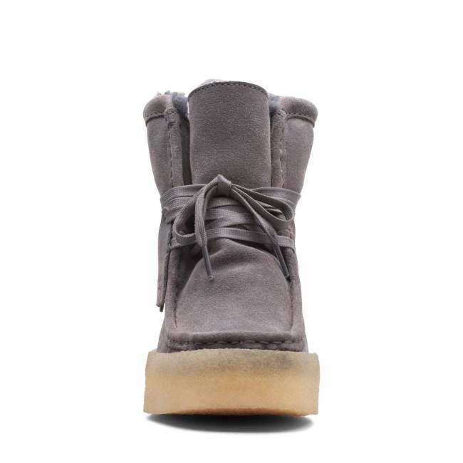 Botas Casuales Clarks Wallabee Cup Hi Mujer Gris | CLK623VXH