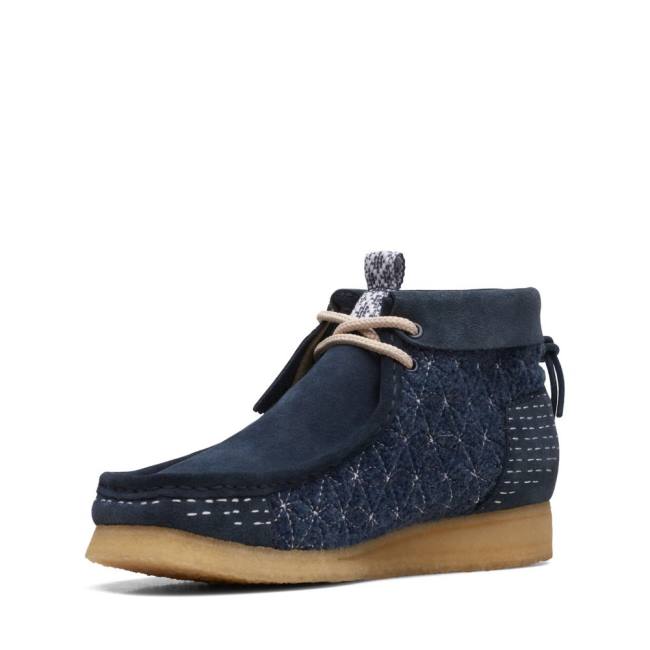 Botas Casuales Clarks Wallabee Hombre Azul Marino | CLK016YSR