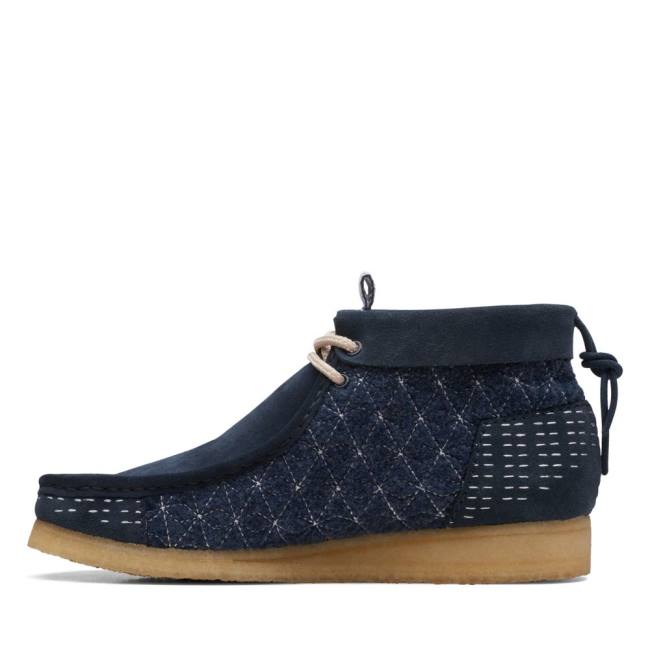 Botas Casuales Clarks Wallabee Hombre Azul Marino | CLK016YSR