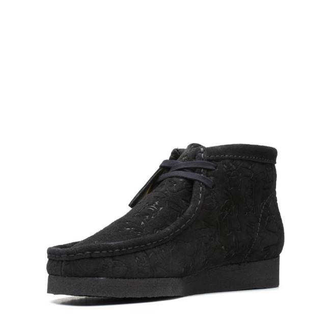 Botas Casuales Clarks Wallabee Hombre Negras | CLK936HAZ