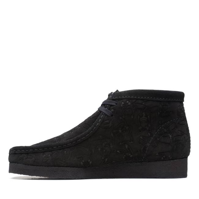 Botas Casuales Clarks Wallabee Hombre Negras | CLK936HAZ