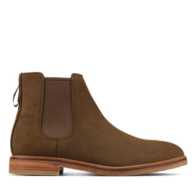 Botas Chelsea Clarks Clarkdale Gobi Hombre Verde Oliva Oscuro | CLK951JSA