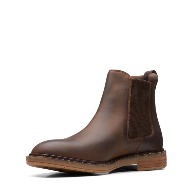 Botas Chelsea Clarks Clarkdale Hall Hombre Marrones | CLK321DEL