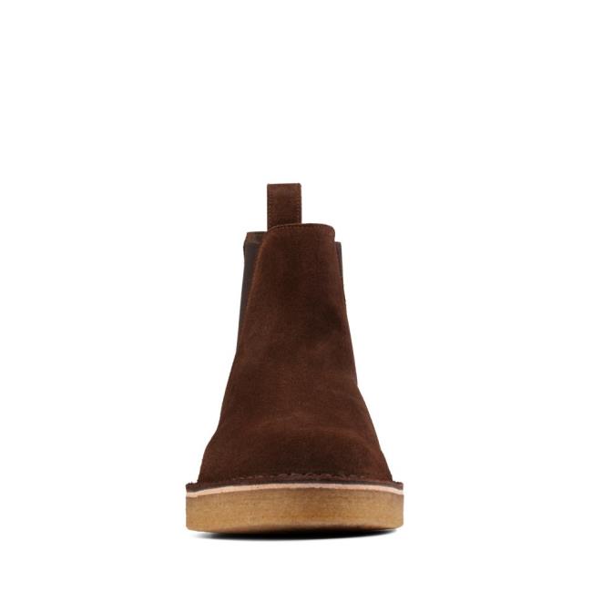 Botas Chelsea Clarks Desert Chelsea 2 Hombre Chocolate | CLK613DRK