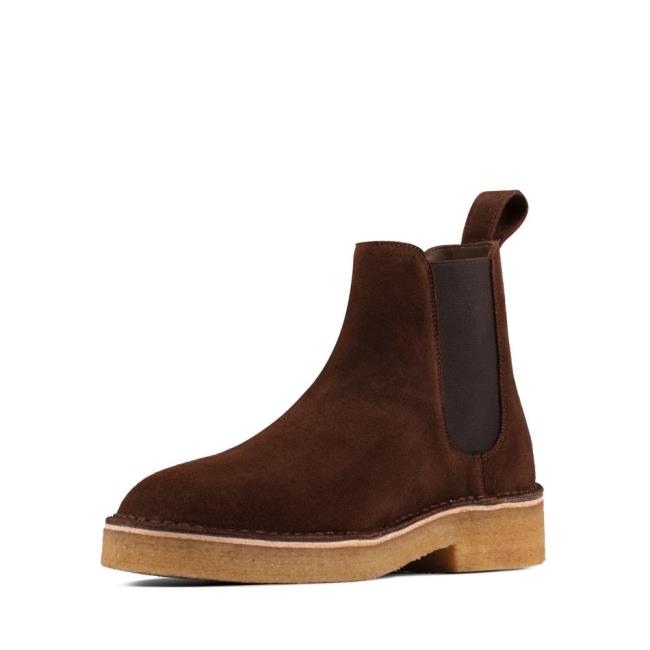 Botas Chelsea Clarks Desert Chelsea 2 Hombre Chocolate | CLK613DRK