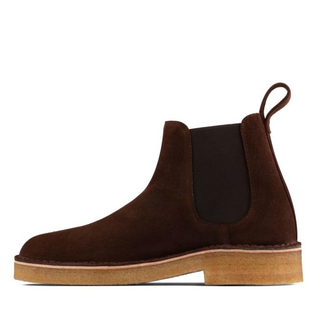 Botas Chelsea Clarks Desert Chelsea 2 Hombre Chocolate | CLK613DRK