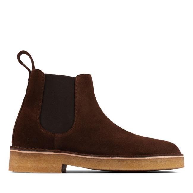 Botas Chelsea Clarks Desert Chelsea 2 Hombre Chocolate | CLK613DRK