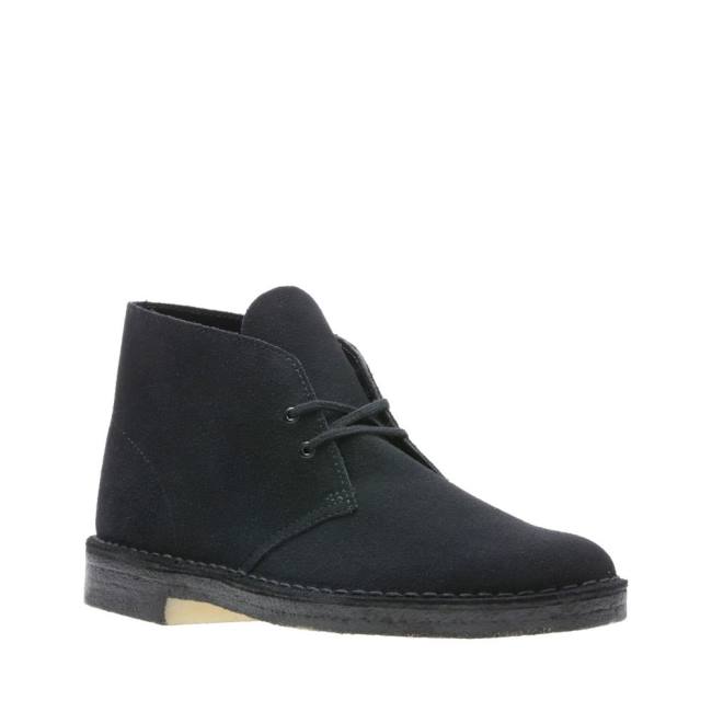 Botas De Desierto Clarks Desert Boot Classic Hombre Negras | CLK495ULN