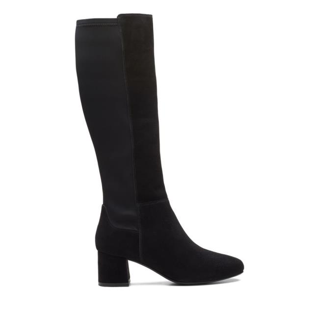 Botas de Tacon Clarks Sheer55 Hi Mujer Negras | CLK579WKG