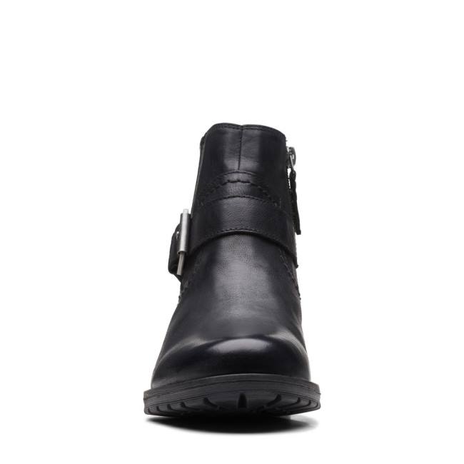 Botines Clarks Clarkwell Correa Mujer Negras | CLK346RVU