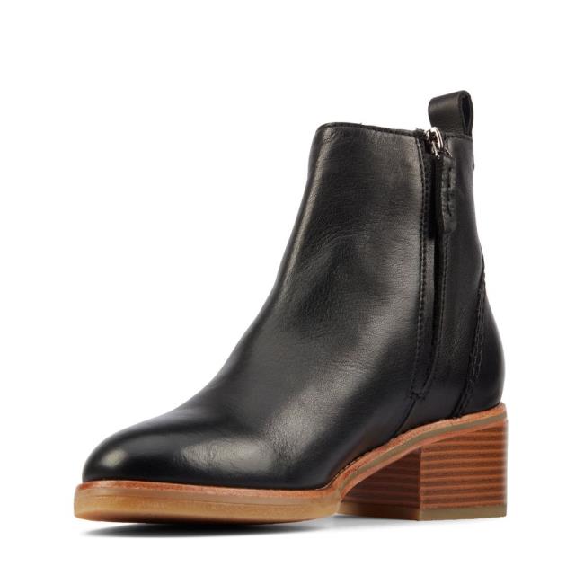 Botines Clarks Cologne Zip Mujer Negras | CLK438DWU