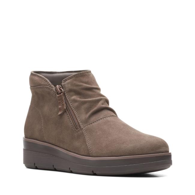 Botines Clarks Shaylin Up Mujer Gris Marrones | CLK632ZMD