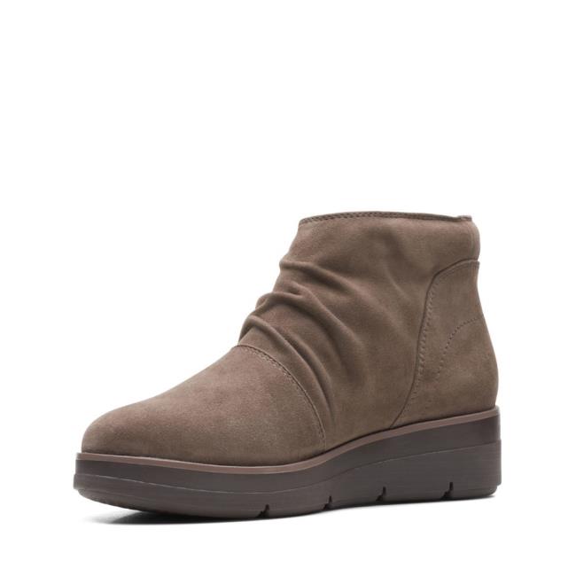 Botines Clarks Shaylin Up Mujer Gris Marrones | CLK632ZMD