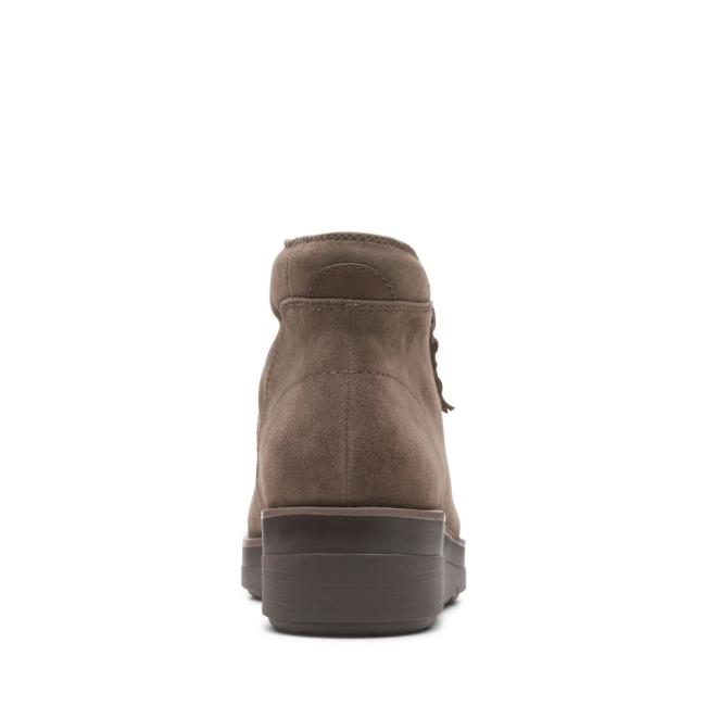 Botines Clarks Shaylin Up Mujer Gris Marrones | CLK632ZMD