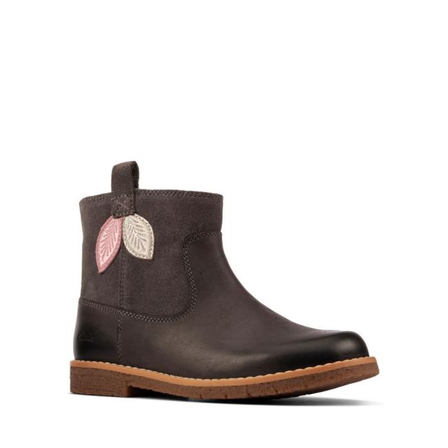 Originals Botas Clarks Comet Estilo Kid Niña Gris | CLK491YDX